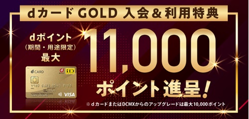 dカード GOLD特典4.入会&エントリー&カード利用で最大15,000円分プレゼント